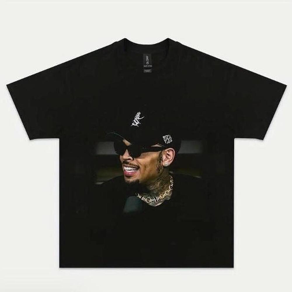 Chris Brown Black Cotton T-Shirt